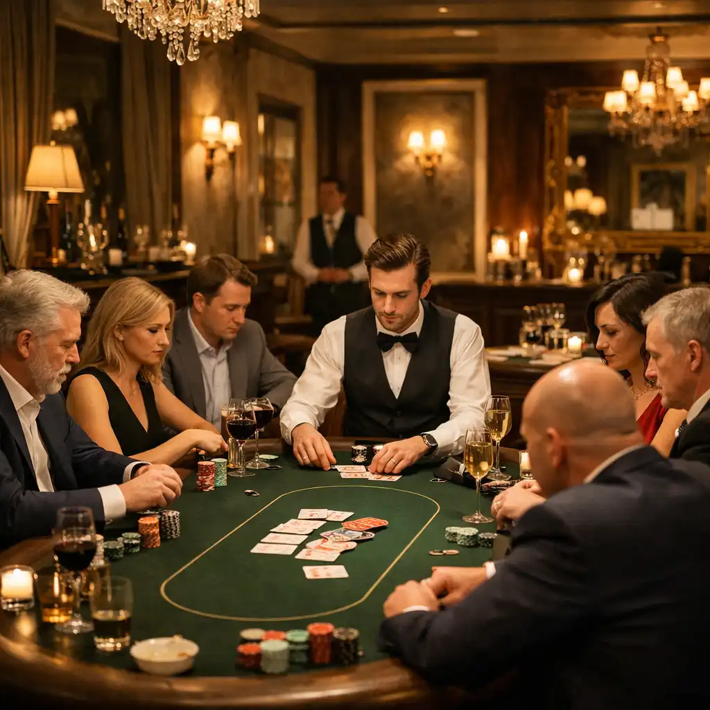 Soirée poker privatisée pour un groupe dans le restaurant Veloorique