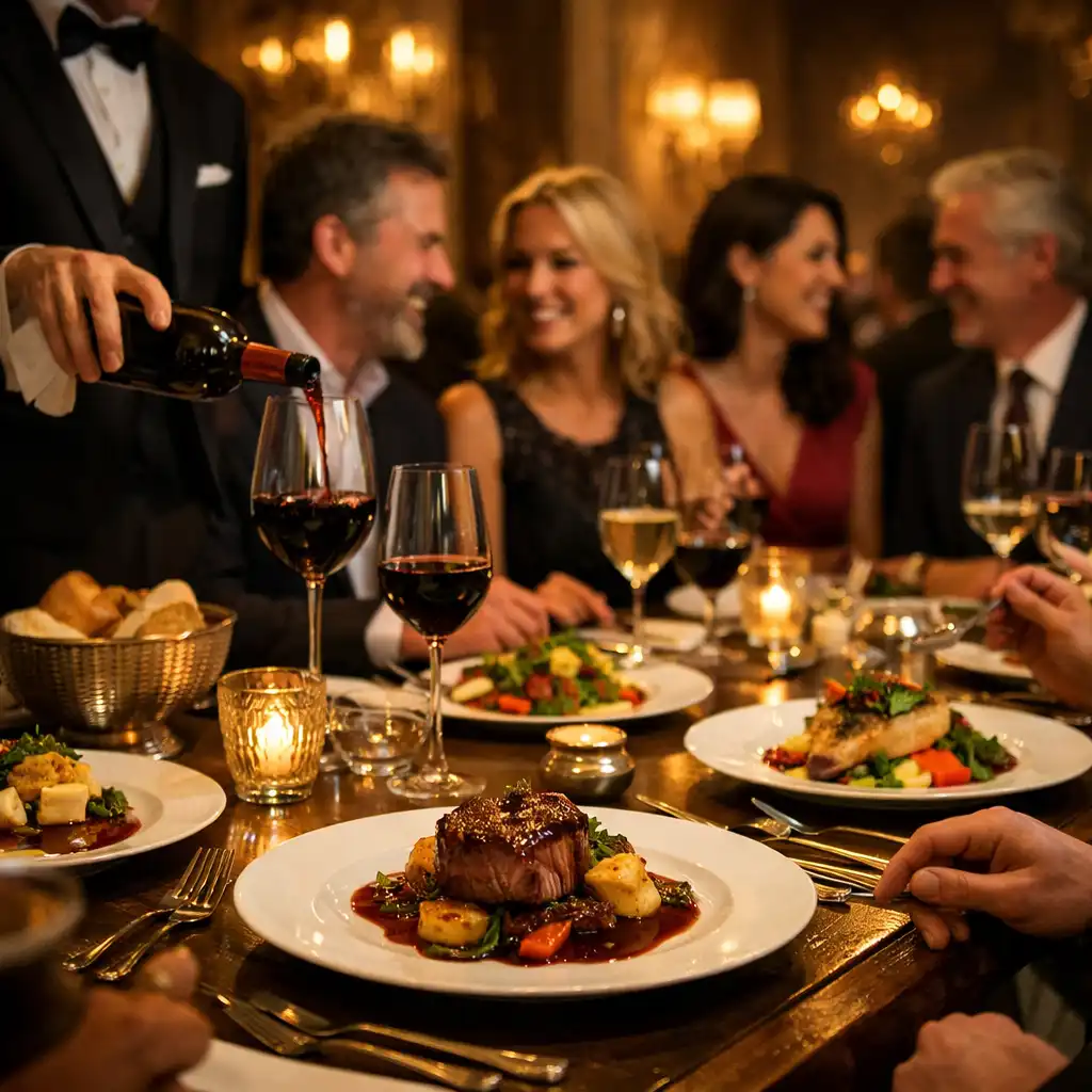 Table gastronomique dressée pour une soirée thématique chez Veloorique