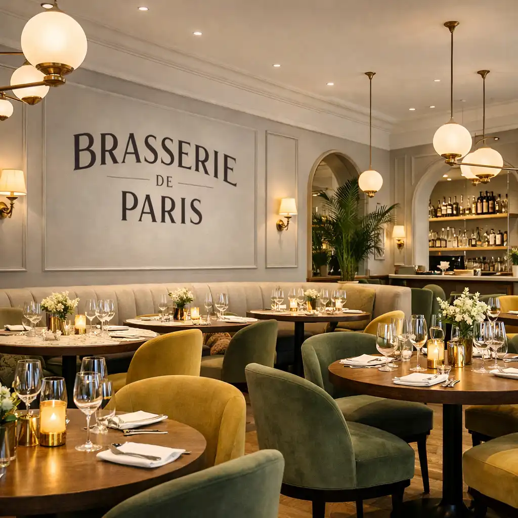 Intérieur élégant et lumineux du restaurant Veloorique